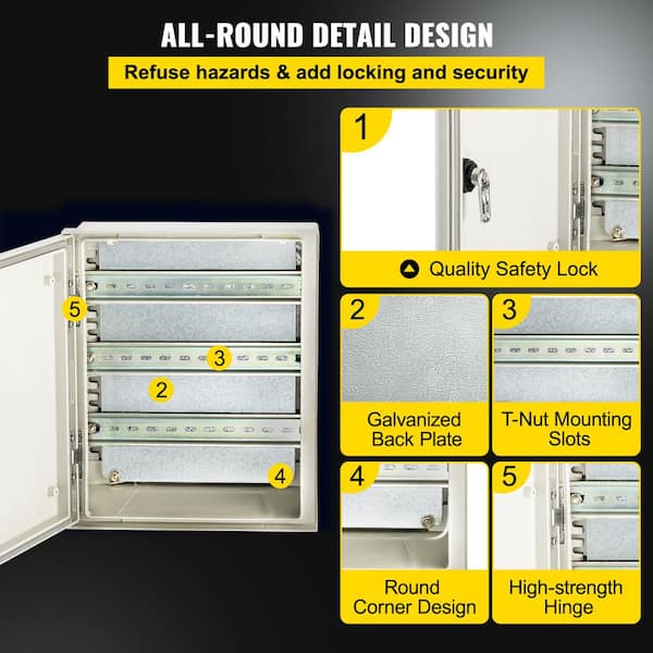 VEVOR 720 cu.in. Electrical Enclosure Box 12 x 10 x 6 in