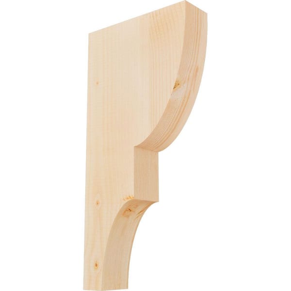 Ekena Millwork 3-1/2 in. x 12 in. x 24 in. Douglas Fir Ridgewood Smooth Corbel