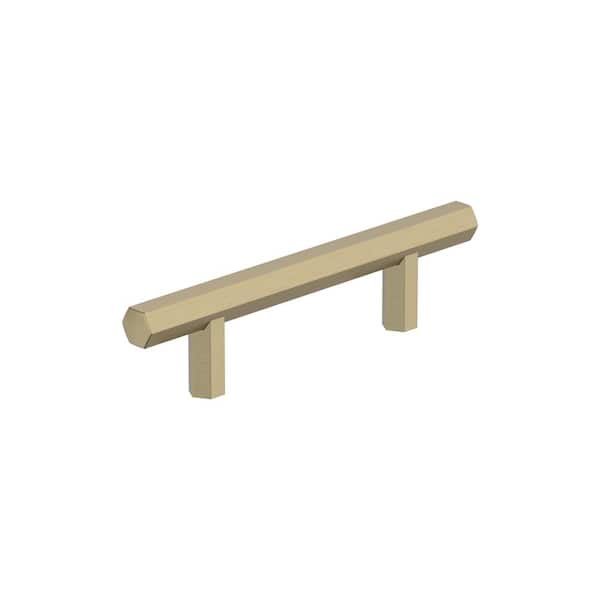 Amerock Caliber 3 in. (76 mm) Center-to-Center Golden Champagne Cabinet Bar Pull (1-Pack)