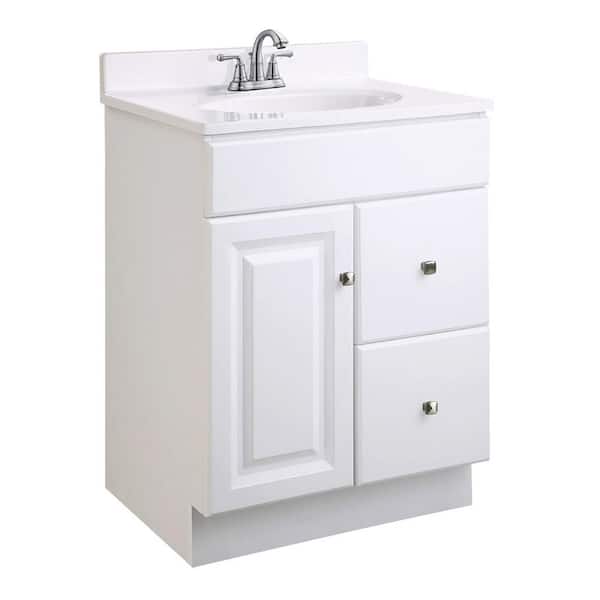 Wyndham 24 in. W x 18 in. D Unassembled Bath Vanity Cabinet Only in White Semi-Gloss