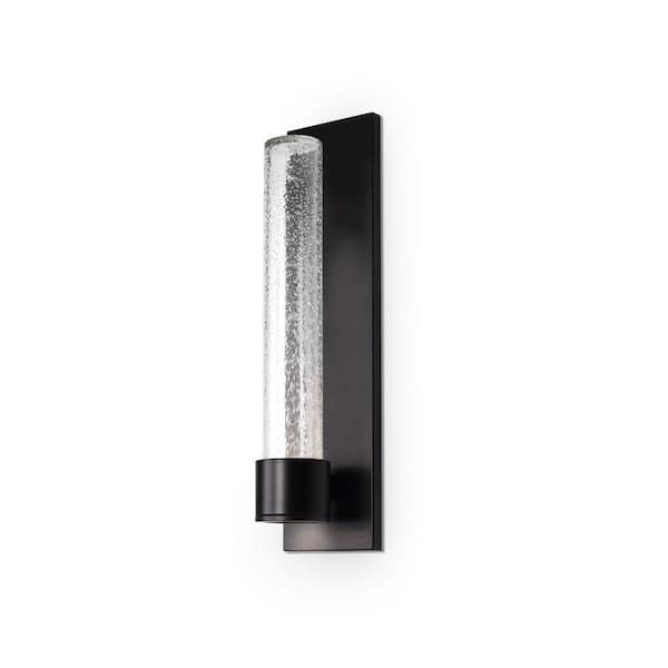 KUZCO Copenhagen 12 in. 1-Light 11-Watt Black Integrated LED Exterior Wall Sconce