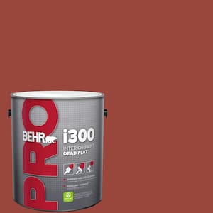1 gal. #S-H-190 Antique Red Dead Flat Interior Paint