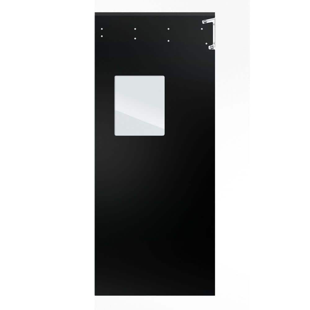 Optima 1/4 in. x 36 in. x 84 in. Single-Ply Black Impact Door