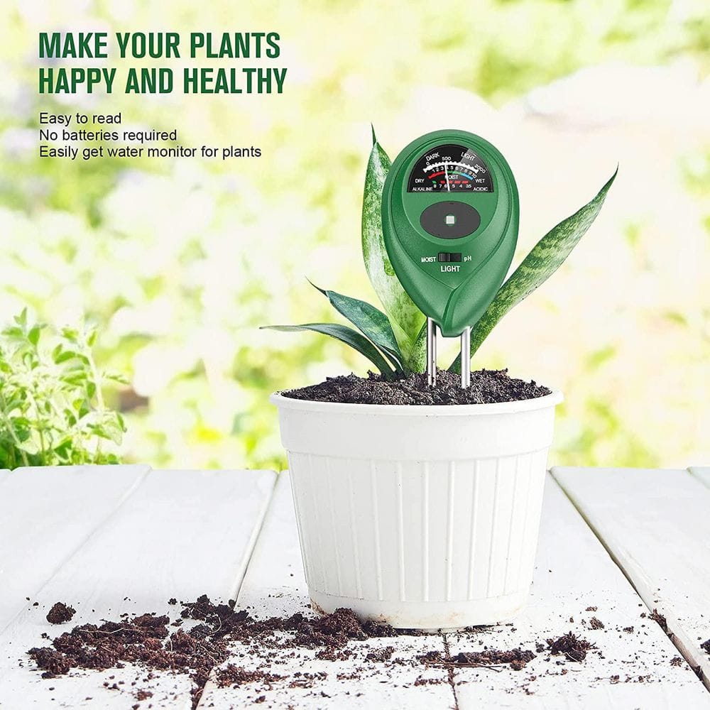 Green Digital 3-in-1 Soil Tester Kit for Indoor/Outdoor Use