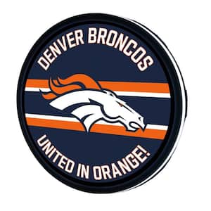 Denver Broncos 15 in. Round Plug-in LED Lighted Sign