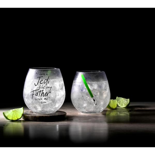 Star Wars Lightsaber Drinking Glass Official Lucas Merchandise 400ml in Gift Box 