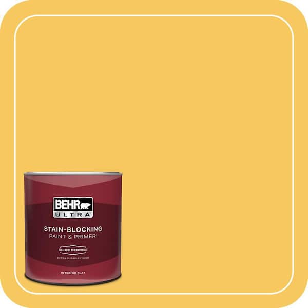 BEHR ULTRA 1 qt. #P280-5 Little Sun Dress Extra Durable Flat Interior Paint & Primer