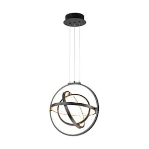 Carlos 4-Light Black Modern/Contemporary Orbit Globe LED Hanging Pendant Light