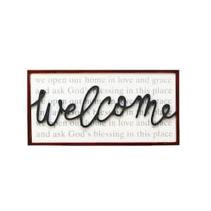 Welcome Indoor Wood Wall Decorative Sign