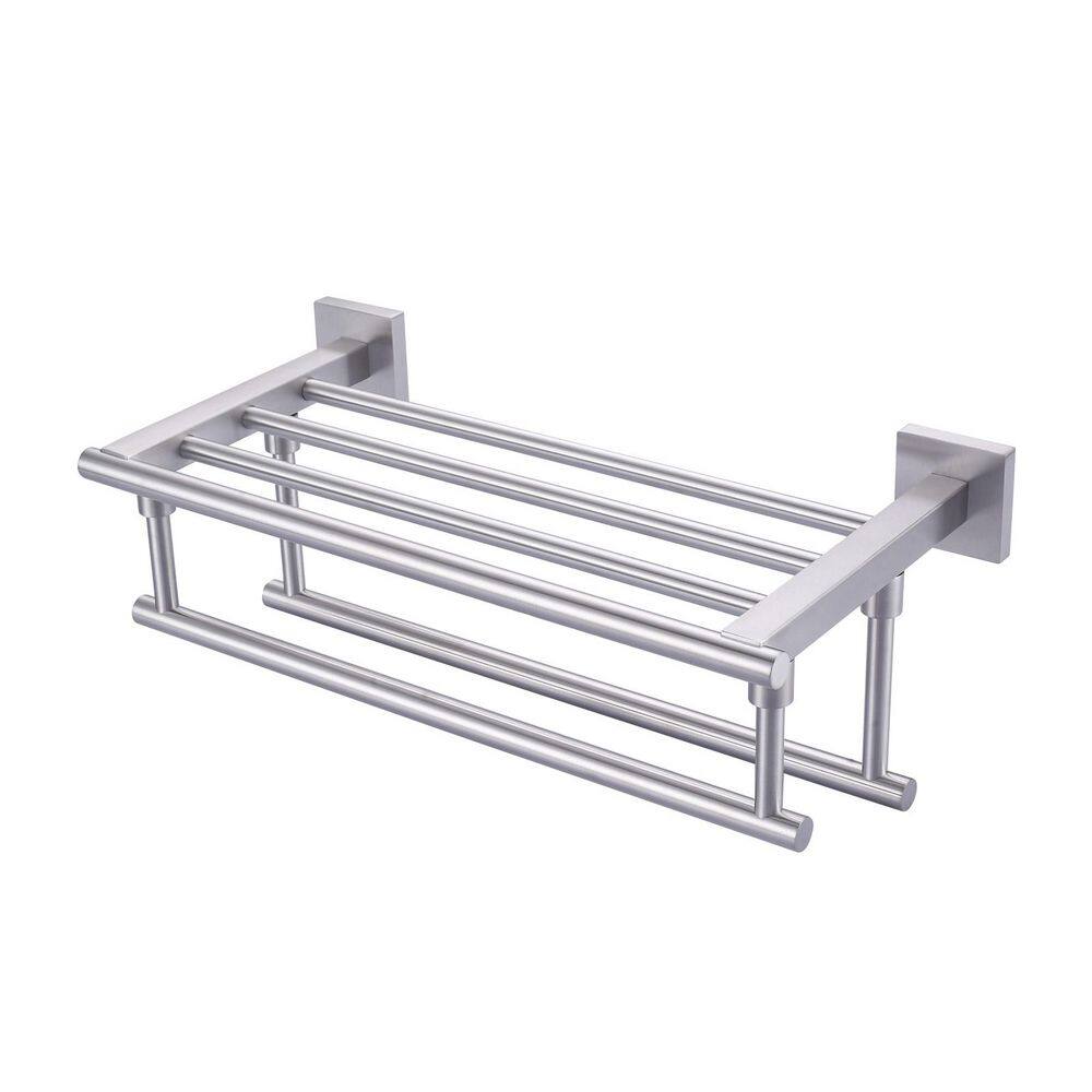 16 in. Wall Mounted Double Towel Bar in Brushed Nickel price history on PriceWatchPro