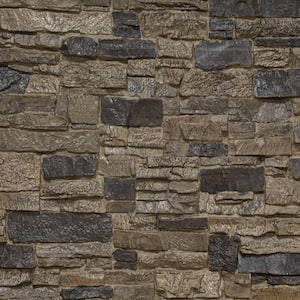 SAMPLE - 1-1/4 in. x 9 in. Smokey Ridge Urethane Canyon Ridge Stacked Stone, StoneWall Faux Stone Siding Panel Moulding