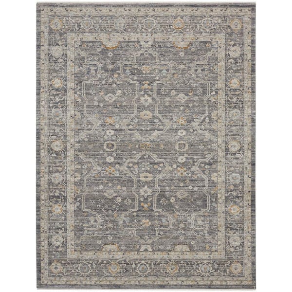 Nourison Nyle Slate Multicolor 8 ft. x 10 ft. Vintage Persian Area Rug