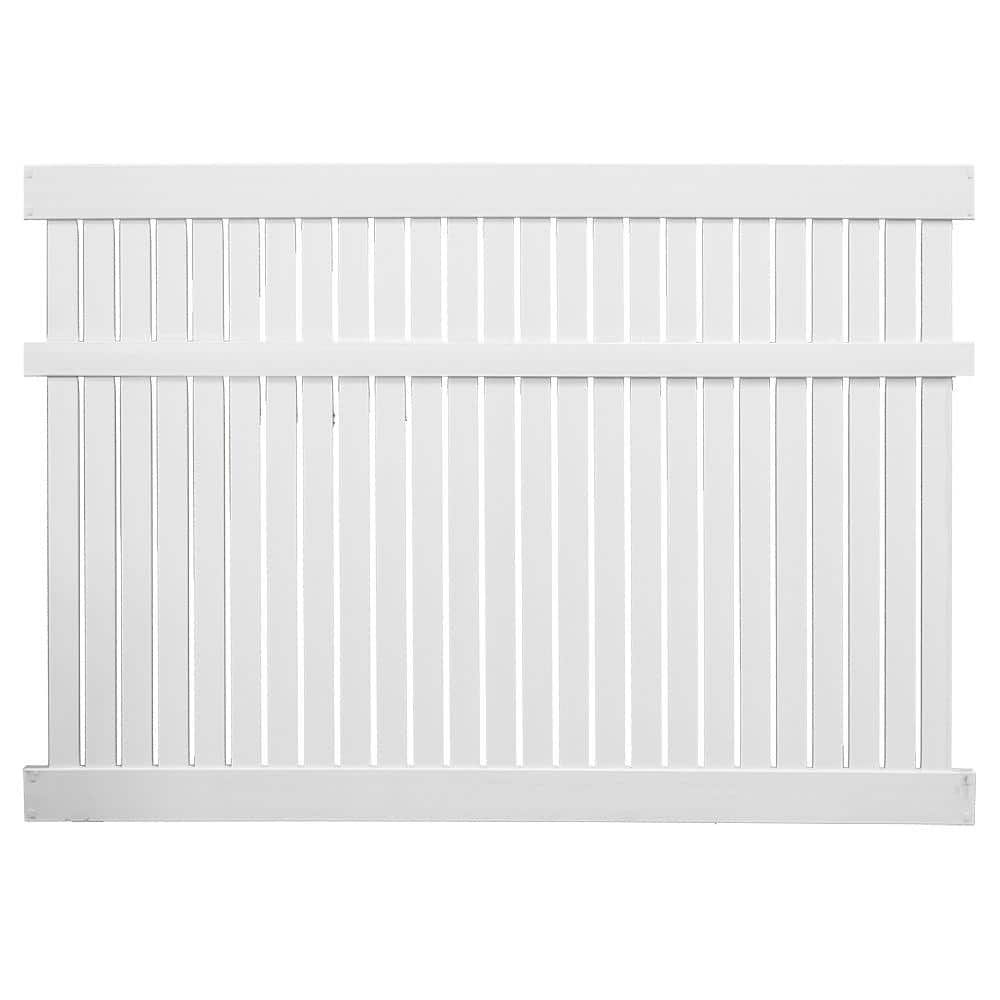 Huntington 6 ft. H x 6 ft. W White Vinyl Semi-Privacy Fence Panel Kit price history on PriceWatchPro