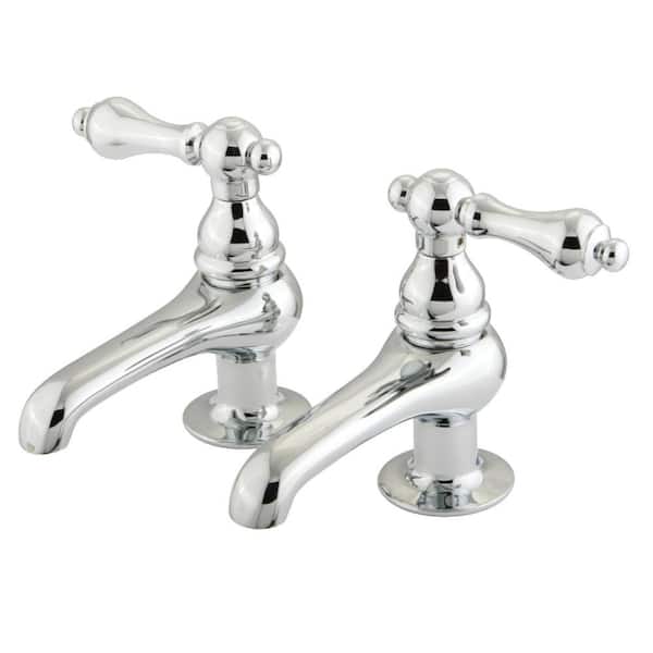 Kingston Brass Vintage Old-Fashion Basin Tap 4 in. Centerset 2-Handle Bathroom Faucet in Chrome