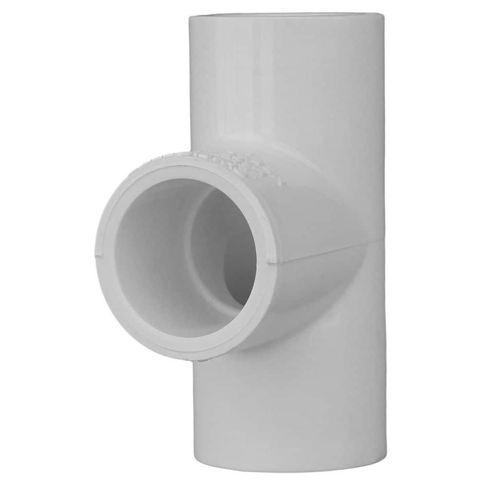 Charlotte Pipe 8 in. Schedule 40 PVC S x S x S Tee Fitting, Whtie