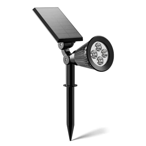 Solar Powered Flag Pole Light with Top Mount Accessories, Dusk to Dawn, IP67 Waterproof