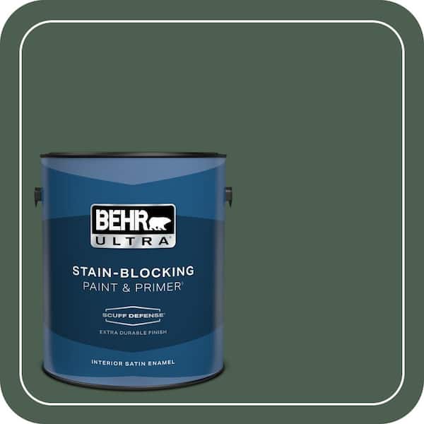 BEHR ULTRA 1 gal. #N400-7 Vine Leaf Extra Durable Satin Enamel Interior Paint & Primer