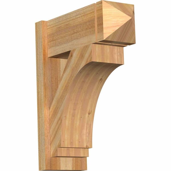 Ekena Millwork 8 in. x 24 in. x 20 in. Western Red Cedar Imperial Arts and Crafts Rough Sawn Outlooker