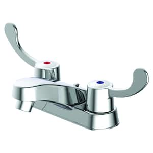 Traditional Collection 4 in. Centerset 2-Handle Bathroom Faucet in Chrome Less Pop-Up