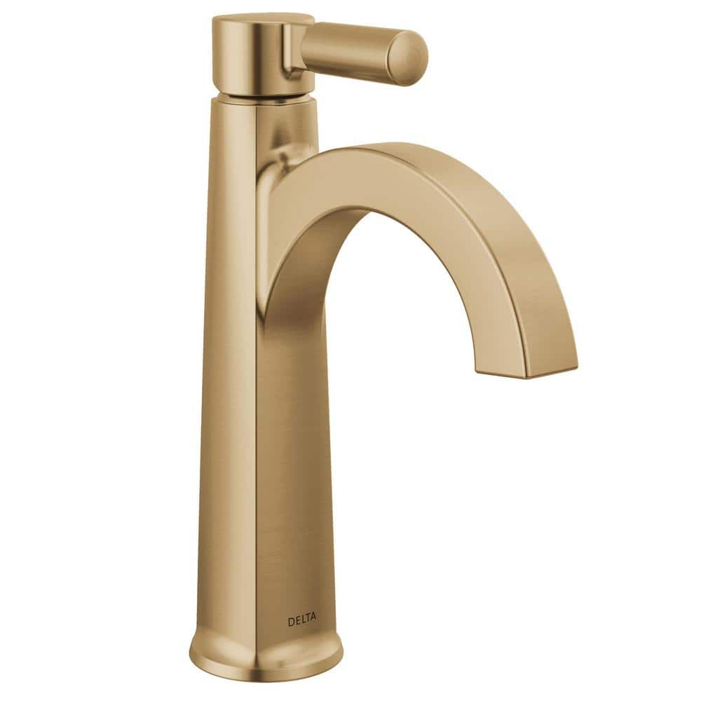 Delta Lorna Gold Single Handle Single Hole Bathroom Faucet with