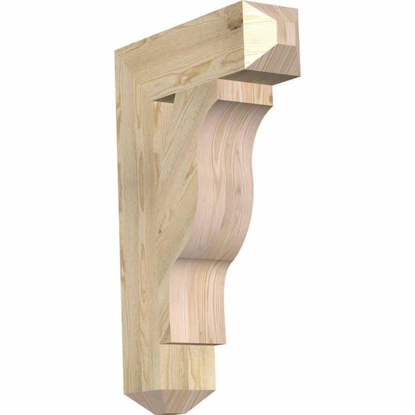 Ekena Millwork 6 in. x 34 in. x 22 in. Douglas Fir Funston Craftsman Rough Sawn Bracket