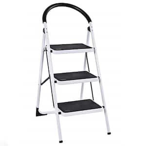 3-Step Ladder Folding Step Stool with Wide Anti-Slip Pedal 330 lbs. Capacity Portable Ladders