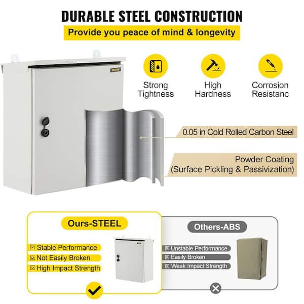 VEVOR Electrical Box Enclosure 20x16x10 NEMA 4 IP65 Outdoor VEVOR Electrical Box Enclosure 20x16x10 NEMA 4 IP65 Outdoor
