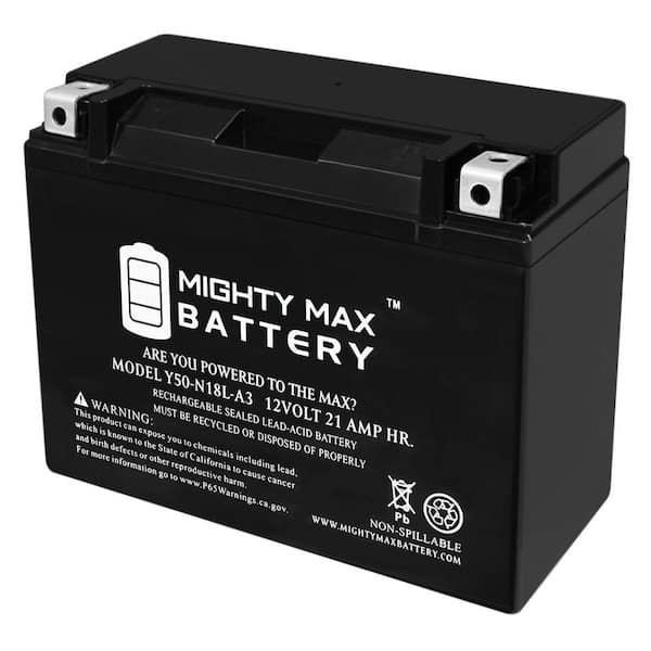 MIGHTY MAX BATTERY Y50-N18L-A3 Motorcycle Battery for Honda 1100cc GL1100 Gold Wing 1983