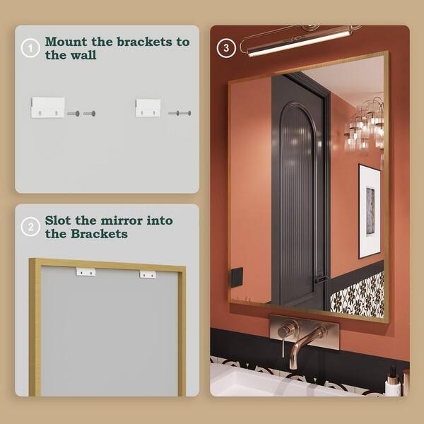 Rizitoc 24 in. W x 32 in. H Rectangle Aluminum Framed Wall