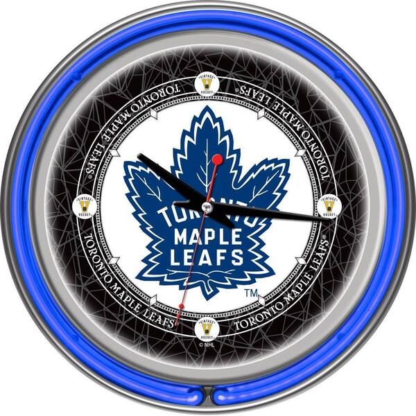 Trademark 14 in. Vintage Toronto Maple Leafs NHL Neon Wall Clock
