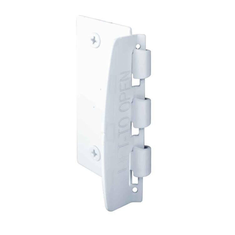 Prime-Line 2-3/4 in. Door Lock Steel Painted White Flip-Action Door Lock