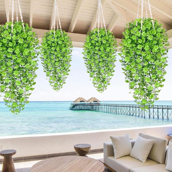 Artificial Hanging 4-Leaf Clover Ornaments, 4-Pack L0G4CMCCSY