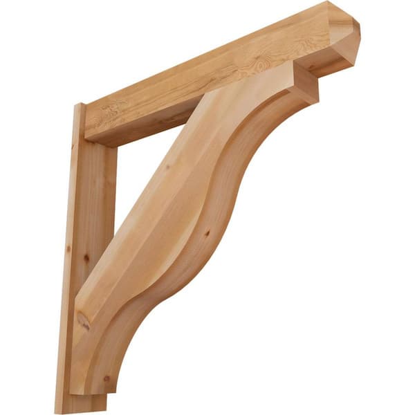 Ekena Millwork 8 in. x 44 in. x 44 in. Western Red Cedar Fuston Craftsman Smooth Outlooker