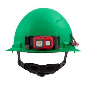 BOLT Green Type 1 Class E Front Brim Non-Vented Hard Hat with 6-Point Ratcheting Suspension (10-Pack)