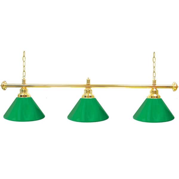 Trademark 3-Light Green Billiard Lamp
