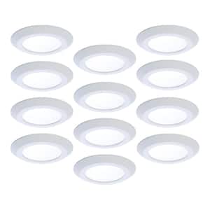 SLDSL6 Series 6 in. 2700K-5000K Selectable CCT Surface Integrated LED Downlight White Recessed Light Round Trim(12-Pack)