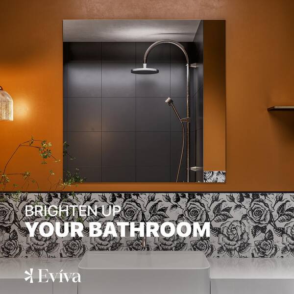 Sleek 30 in. W x 60 in. H Frameless Wall Mounted Vanity Bathroom Mirror in Glass Sleek 30 in. W x 60 in. H Frameless Wall Mounted Vanity Bathroom Mirror in Glass