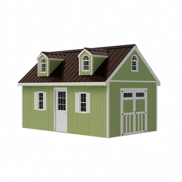 Planner's Paradise 12 ft. x 20 ft. Wood Shed Kit with Transom Doors, Loft, and Stylish Dormer Kit (240 sq. ft.)