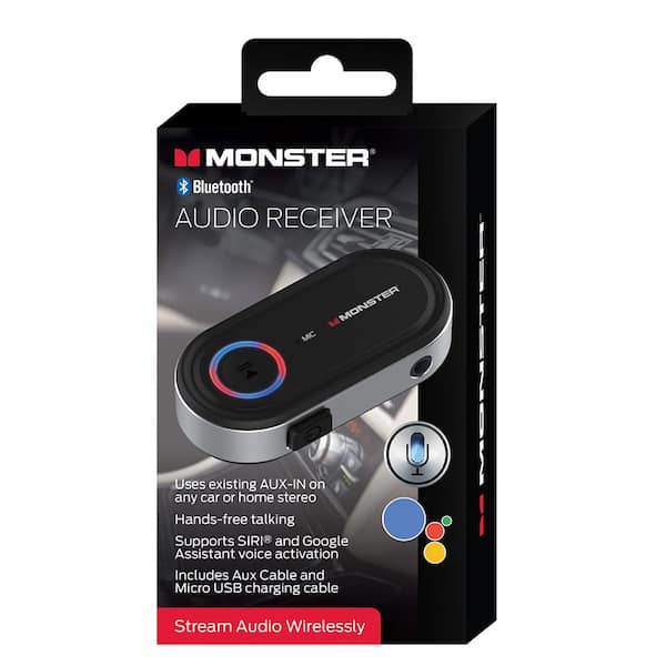 krekel Doorweekt Duplicaat Monster Bluetooth Audio Receiver WBA9-1008-BLK - The Home Depot