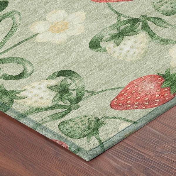 Chantille Machine Washable Indoor/Outdoor Abstract ACN2864 Celery 10 ft. x 14 ft. Area Rug