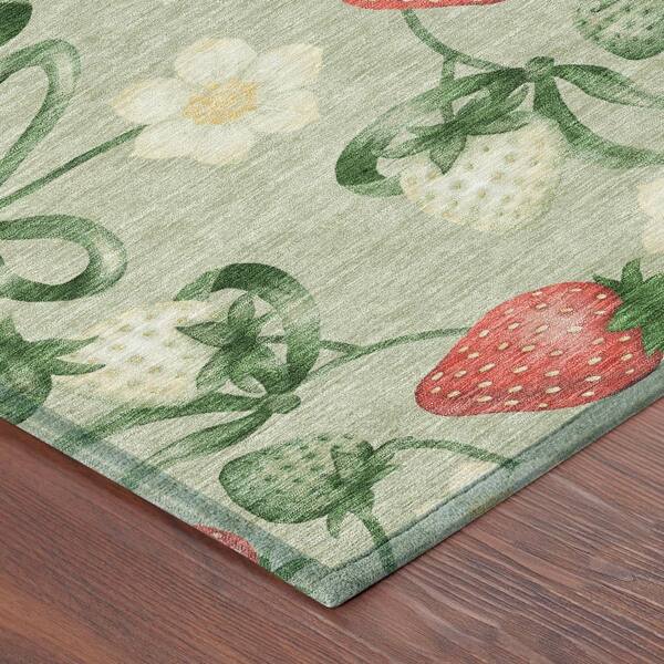 Chantille Machine Washable Indoor/Outdoor Abstract ACN2864 Celery 3 ft. x 5 ft. Area Rug