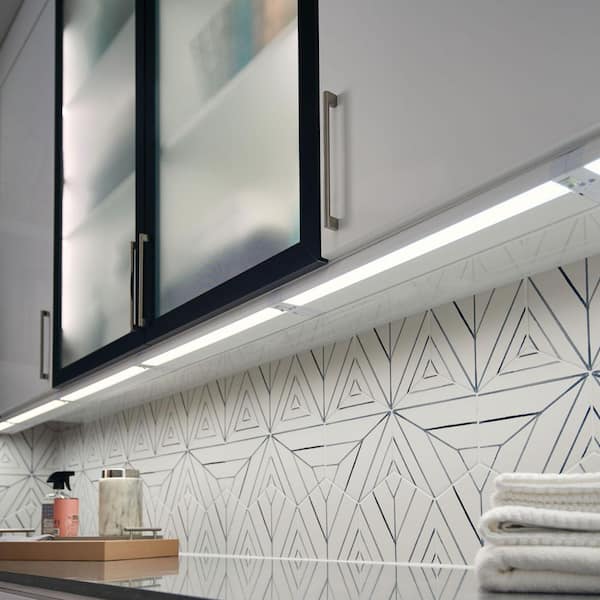 4U Series 22 in. 3000K LED Textured White Under Cabinet Light with Frosted Diffuser