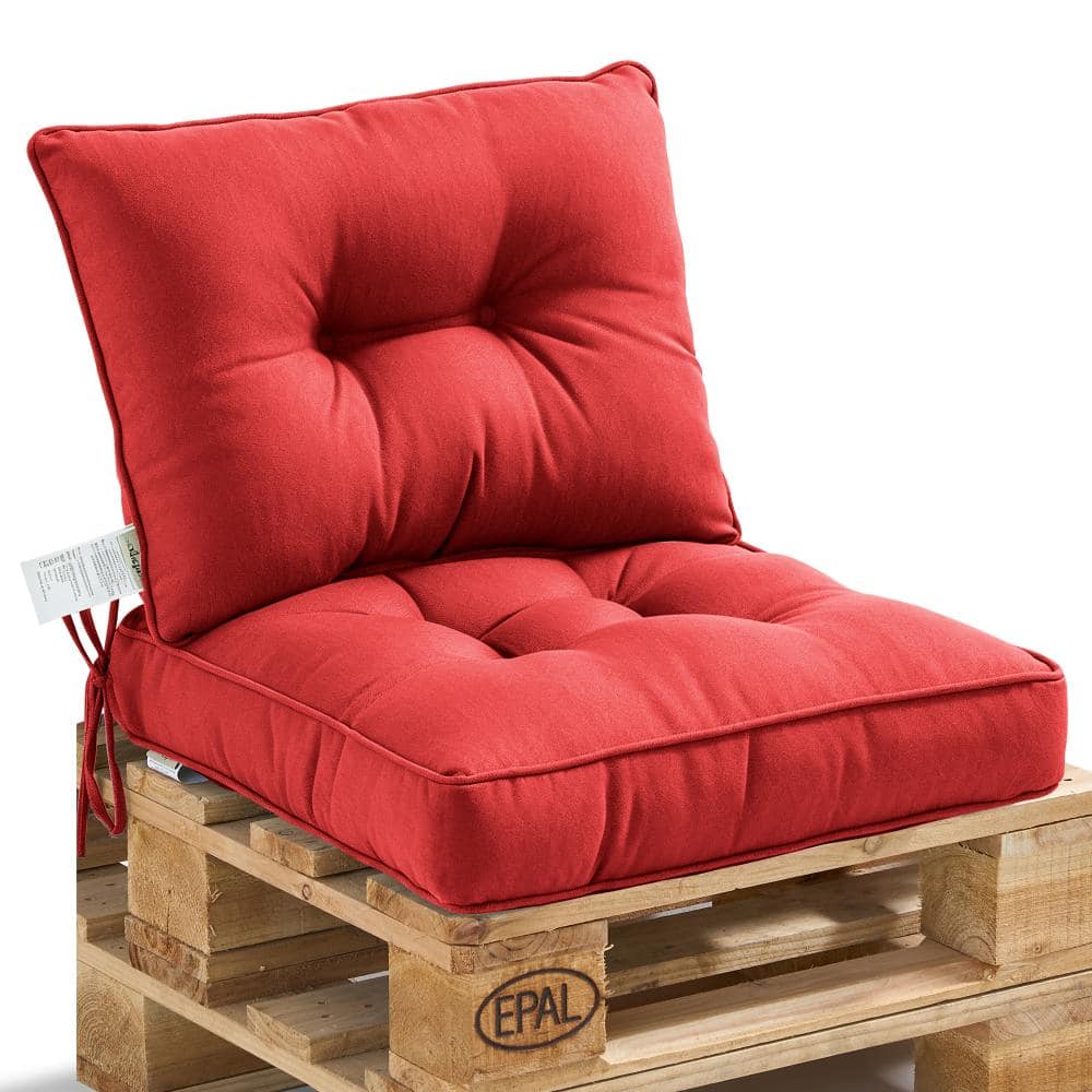 "Outdoor Chair Cushions Set Seat28""x28""x4""&Back16""x28""x5""for Patio,Red" price history on PriceWatchPro