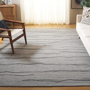 Abstract Gray 8 ft. x 10 ft. Undulating Marle Area Rug