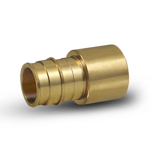 PLUMBFLEX 1 in. x 1 in. 90° PEX A x Female Sweat Expansion Pex Adapter, Lead Free Brass for Use in Pex A-Tubing