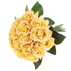 Artificial Yellow Roses (Set of 18)