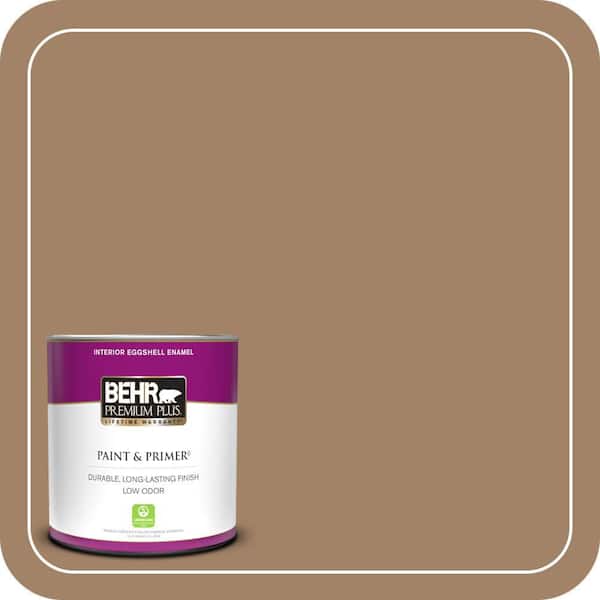BEHR PREMIUM PLUS 1 qt. #280F-5 New Chestnut Eggshell Enamel Low Odor Interior Paint & Primer