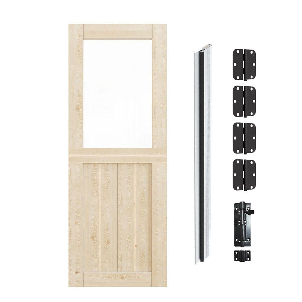 ARK DESIGN 32 in.x 80 in.Universal 1-Lite Clear Glass Unfinished