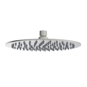 1-Spray Patterns 12 in. Single Ceiling Mount Rain Fixed Shower Head in Brushed Nickel
