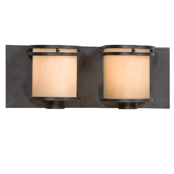 Filament Design Negron 2-Light Charcoal Black Incandescent Bath Vanity Light